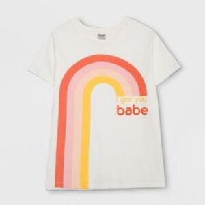 Junk Food Womens Graphic Logo I Got You Babe White T-shirt SIZE Large